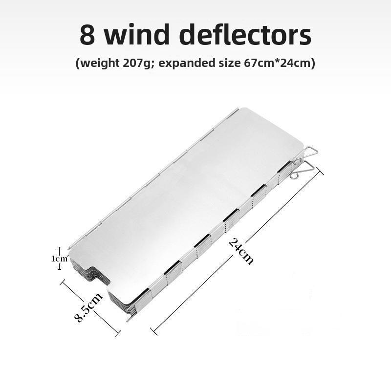 Складная газовая плита ветрозащитный экран ветрозащитный кассетная плита ветрозащитный экран инструменты для кемпинга 8 PCS